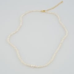 Ellie Doğal İnci Taşlı Kısa Kolye