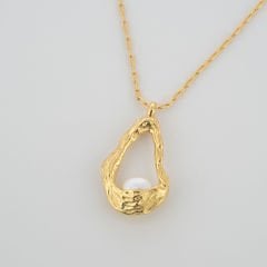 Milena Doğal İnci Taşlı Gümüş Kolye