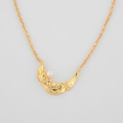 Oli Doğal İnci Taşlı Gümüş Kolye