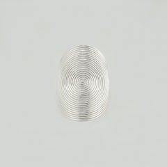 Sabina Ayarlanabilen Büyük Oval Gümüş Yüzük