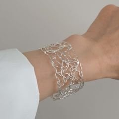 Lia Avangart Tasarım Gümüş Bilezik