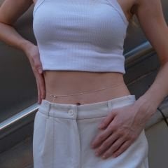 Asansör Mekanizmalı Boyun ve Belde Kullanılabilen Gümüş Kolye