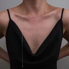 Asansör Mekanizmalı Boyun ve Belde Kullanılabilen Gümüş Kolye