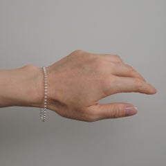 Top Şeklinde 925 Ayar Gümüş Bileklik