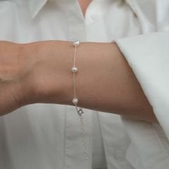 Beş İncili  Gümüş Bileklik