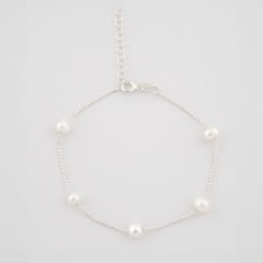 Beş İncili  Gümüş Bileklik