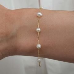 Sekiz İncili  Gümüş Bileklik