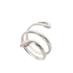 Serena Yılan Detaylı Yüzük Silver