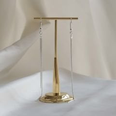 Asimetrik Uzun Gümüş Küpe