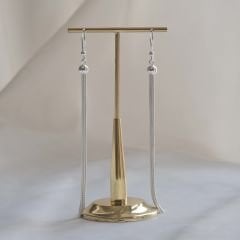 Püskül Detaylı Uzun Gümüş Küpe