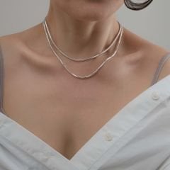 Sena 3 mm Balıksırtı Zincir Kolye | 2 boy