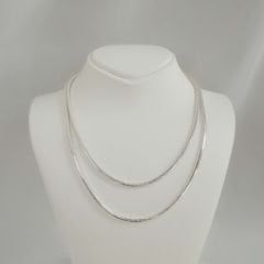 Sena 3 mm Balıksırtı Zincir Kolye | 2 boy