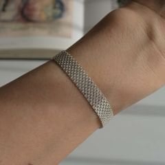 Lara Örgülü Gümüş Bileklik