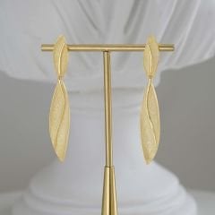 Elea Bitki Desenli Gümüş Küpe