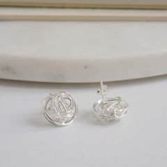 Fanny Yumak Şeklinde Gümüş Küpe