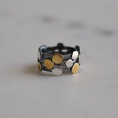 Freya Karartmalı 3'lü Gümüş Yüzük