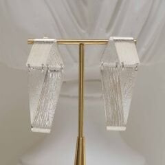 Adriana Bükümlü Gümüş Küpe