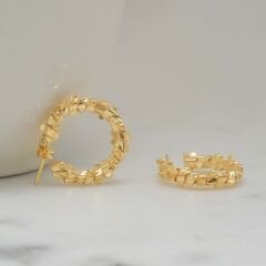 Sirena Halka Gümüş Küpe