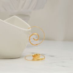 Mona Spiral Şeklinde Gümüş Küpe
