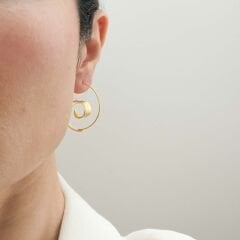 Mona Spiral Şeklinde Gümüş Küpe