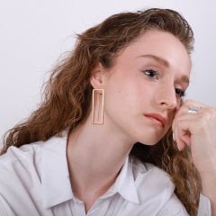 Henna Dikdörtgen Küpe Gold