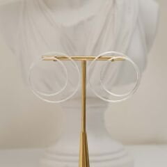 Yuvarlak Mat Gümüş Küpe