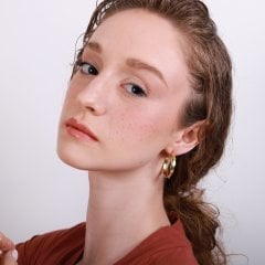 Silvia Çift Halka Detaylı Küpe