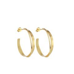 Silvia Çift Halka Detaylı Küpe