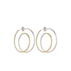 Nadine Çift Renk Halka Küpe