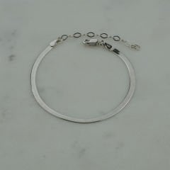 Olivia Yassı Zincir Bileklik | Silver