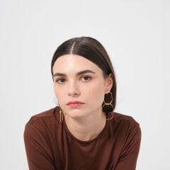 Vivien Uzun Gümüş Küpe | Gold