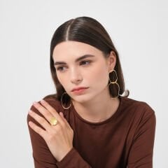 Vivien Uzun Gümüş Küpe | Gold