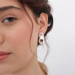 Lora Geçişli Küpe | Silver