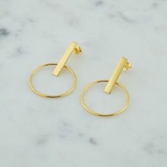 Lorein Midi Gümüş Küpe