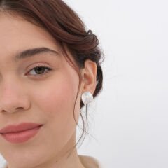 Polina Yuvarlak Baskılı Küpe