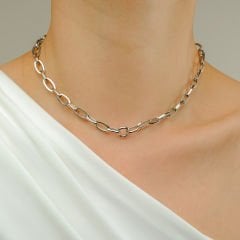 Lesli Kalın Zincir Kolye | Silver