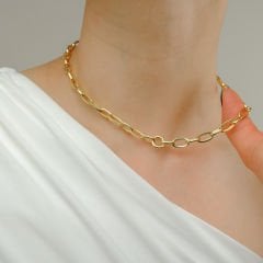 Lesli Kalın Zincir Kolye | Gold