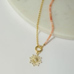 Ariel Doğal Taşlı Kolye | Gold