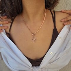 Ariel Doğal Taşlı Kolye | Rose