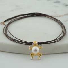 Nicole Kurbağa Uçlu Kolye | Gold