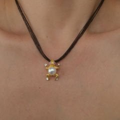 Nicole Kurbağa Uçlu Kolye | Gold