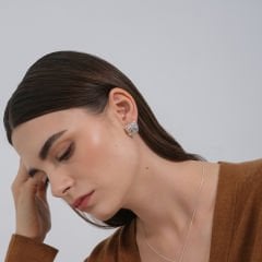 Rose Kabartmalı Küpe