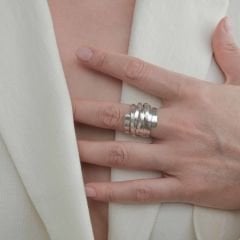 Kelly Sarmalı Kalın Yüzük