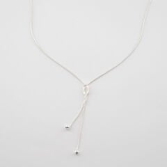 Düğüm Şeklinde Zarif 925 Ayar Gümüş Kolye