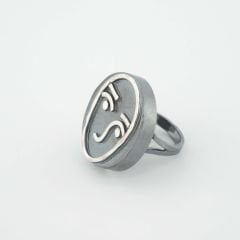 Yüz Detaylı Tasarım Gümüş Yüzük