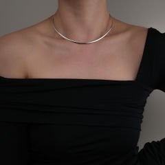 Klaudia İtalyan Zincir Gümüş Kolye