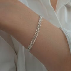 Aria Boncuk Şeklinde Gümüş Bileklik