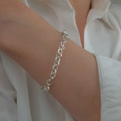 Ella Halka Zincir Gümüş Bileklik