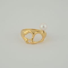 Angelika Doğal İnci Taşlı Gümüş Yüzük