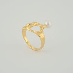 Angelika Doğal İnci Taşlı Gümüş Yüzük